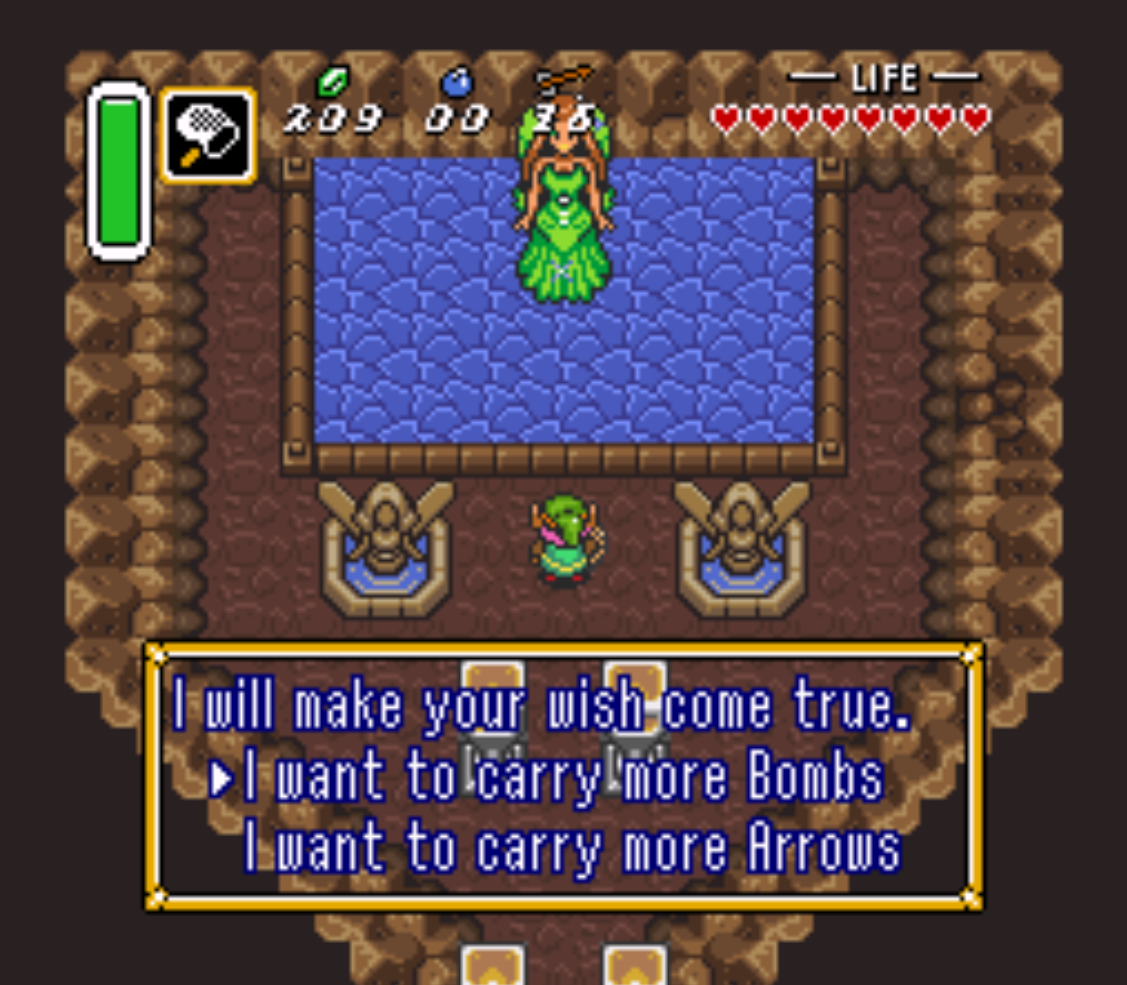 Pond of Happiness Fairy Bomb and Arrow upgrade